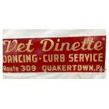 VET DINETTE SIGN W/ SMALTZ LETTERS