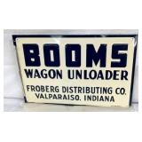 NOS EMB. BOOMS WAGON UNLOADER SIGN