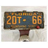 1952 FL TAG HOLDER W/ LIGHT