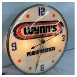 LIGHTED DEALER CLOCK WYNNS