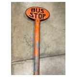 EARLY CAST BUS STOP POLE SIGN