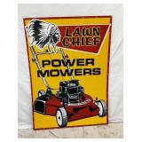 LAWN CHIEF MOWERS DEALER SIGN W/CHIEF