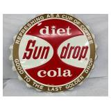 CLOSEUP EMB. SUNDROP COLA CAP SIGN