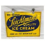 PORC. LEICHTMANS ICE CREAM SIGN