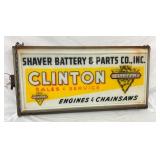 SIDE 2 LIGHTED CLINTON DEALER SIGN