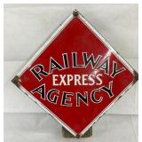 11IN PORC. RAILWAY EXPRESS AGENCY SIGN