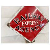 11IN PORC. RAILWAY EXPRESS AGENCY SIGN