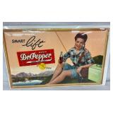 DR. PEPPER CARDBOARD W/ FISHING LADY