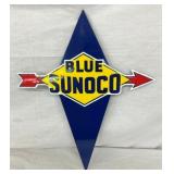 OLD STOCK PORC. BLUE SUNOCO PUMP PLATE