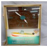 LIGHTUP OUTBOARD MOTOR CLOCK W/ BOAT
