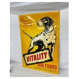 EMB. VITALITY DOG FOODS SIGN