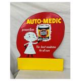 1956 DIECUT AUTO MEDIC OIL SIGN