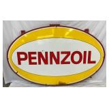PORC. DS PENNZOIL SIGN W/ FRAME