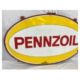 PORC. DS PENNZOIL SIGN W/ FRAME