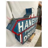 HANEYS PHARMACY DRUGS NEON CAN SIGN