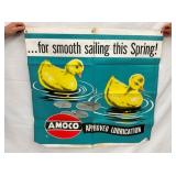 OLD STOCK AMOCO BANNER W/ CHICS
