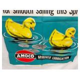 OLD STOCK AMOCO BANNER W/ CHICS