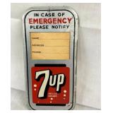 7UP DOOR EMERGENCY SIGN