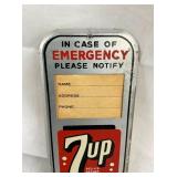 7UP DOOR EMERGENCY SIGN