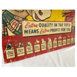 EARLY LARRO FEEDS CARDBOARD SIGN