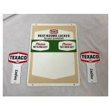 NOS TEXACO RESTROOM KEY DISPLAY