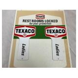 NOS TEXACO RESTROOM KEY DISPLAY