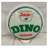 ORIG. SINCLAIR MILKGLASS GLOBE W/ DINO