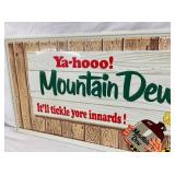 NOS 1966 MOUNTAIN DEW SIGN W/ WILLIE