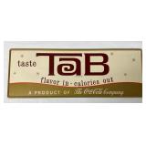 TAB COLA SIGN PRODUCT OF COCA COLA