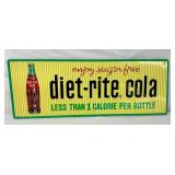 EMB. DIET RITE COLA SIGN W/ BOTTLE