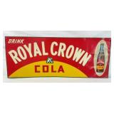 EMB. 1936 DRINK ROYAL CROWN W/ BOTTLE