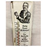 WOODEN DOANS THERMOMETER NICE GRAPHICS