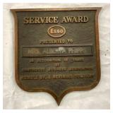 CAST ESSO SERVICE AWARD PLAQUE