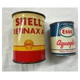 1PINT SHELL, 1/2 PINT ESSO CANS
