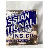 CLOSEUP PORC.L PRUSSIAN INS. CO. SIGN