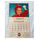 1960 RC GROGANS STORE CALENDAR
