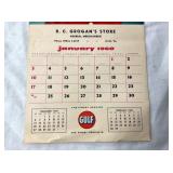 1960 RC GROGANS STORE CALENDAR