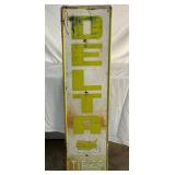 DELTA TIRES VERTICAL SELF FRAMED SIGN 