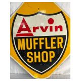 CLOSE UP ARVIN MUFFLER SHOP SIGN 
