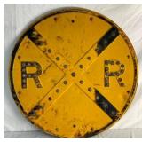 EMB. RR CROSSING SIGN W/CAT EYES 