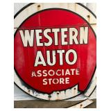 CLOSE UP 54IN. WESTERN AUTO SIGN 