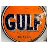 CLOSE UP 5FT. 6IN. PORC. GULF DEALER SIGN
