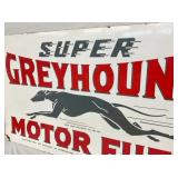 RARE SUPER GREYHOUND OTOR FUEL SIGN 