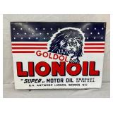 37X29 PORC. LIONOIL SUPER MOTOR OIL SIGN