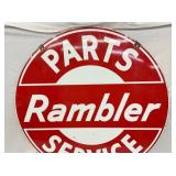 TOP VIEW RAMBLER PARTS DEALER SIGN 