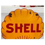 CLOSE UP TOP VIEW SHELL SIGN 