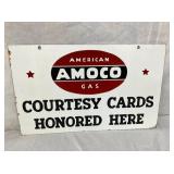 24X15 DSP AMOCO COURTESY CARDS SIGN 