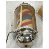 CLOSE UP 12IN. LIGHTED BARBER POLE