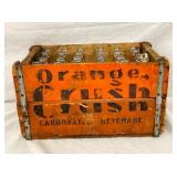 17X11 ORANGE CRUSH WOODEN BOTTLE CRATE