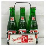 EMB ALUM. 7UP CARRIOR W/ BOTTLES